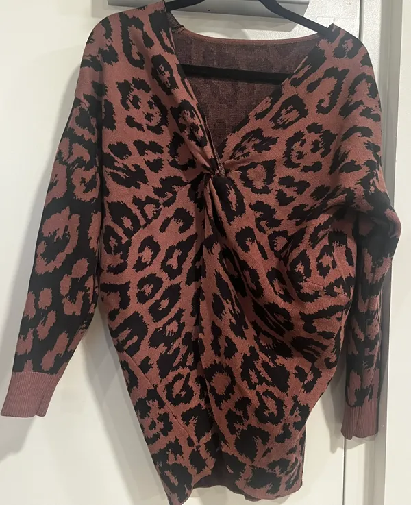Leopard Twist Front Sweater  - Image 3