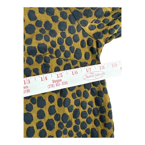 Ann Taylor Loft Womens Cheetah Print Drop Waist Fit & Flare Mini Dress Brown M - Image 5