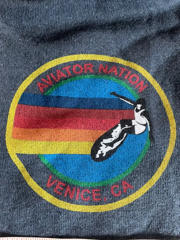 Aviator Nation Brand New Venice Charcoal Zip Hoodie Jacket - Sz L - Image 3