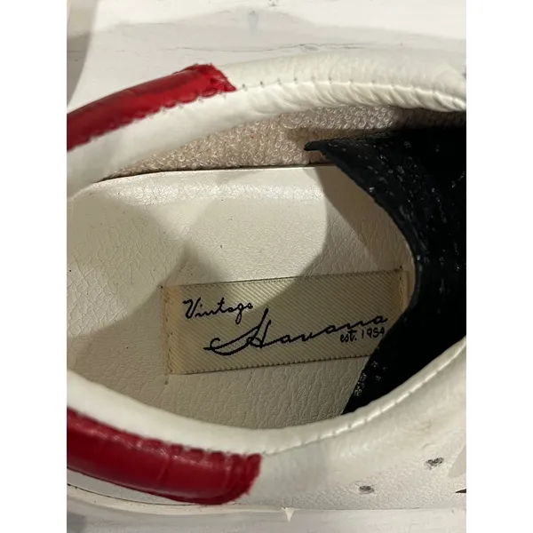 Vintage Havana White Star Glitter Sneakers Red Accent Lace Up Shoes‎ - Image 3