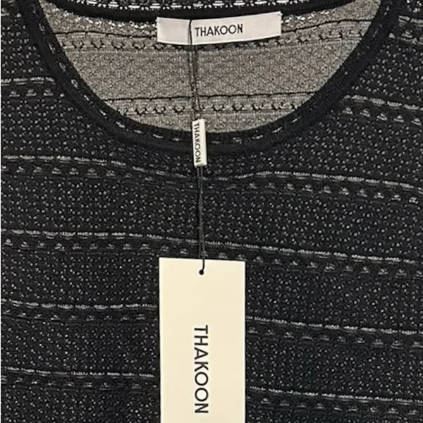 NWT Large Thakoon Black Lace Jacquard Women's Top - Image 3