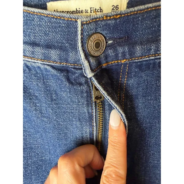 Abercrombie & Fitch Ankle Straight Jeans‎ Women 26 Blue Denim Ultra High Rise - Image 7