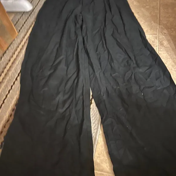 Madewell black pants wide leg‎ long 6T - Image 4