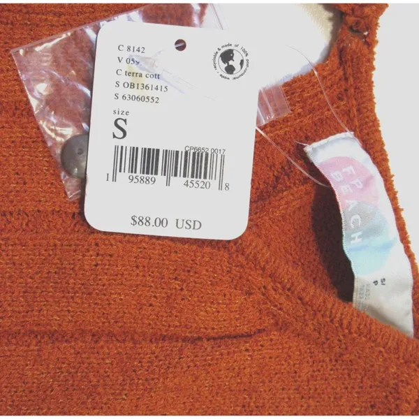 NWT Free People FP Beach Easy Living Sweater One-Piece in Terracotta Jumpsuit S - Image 9