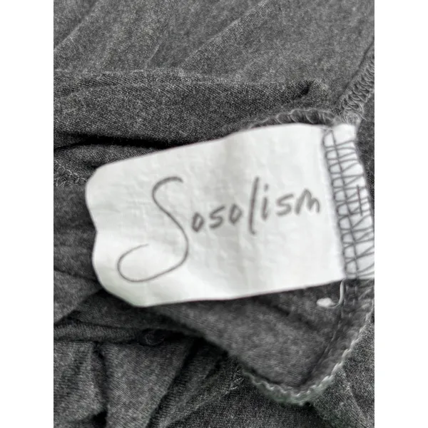 Sosolism Maternity Nursing Tee Short Sleeve Heather Gray Breastfeeding Top M - Image 3