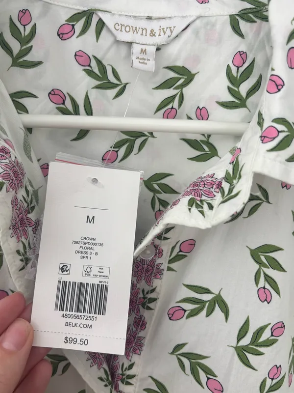 Crown & Ivy short sleeve belted midi dress NWT - Image 6