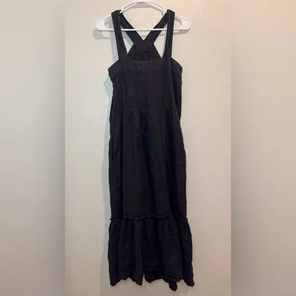 Joie Women’s Rosabel Linen Black‎ Halter Neck Maxi Dress Size S - Image 8