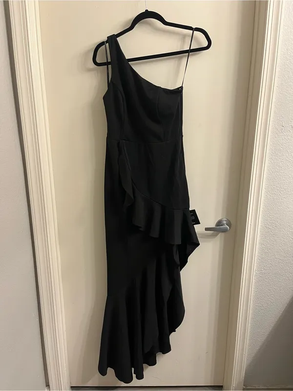 Lulus Dramatic Persona One Shoulder Dress Small - Image 3