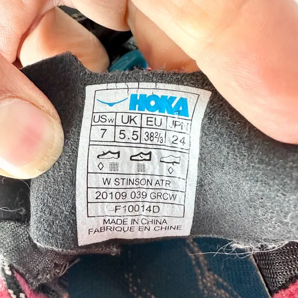 Hoka One One Women's Stinson ATR Trail Running Shoe Size 7 Hiking Gray Red - Image 8