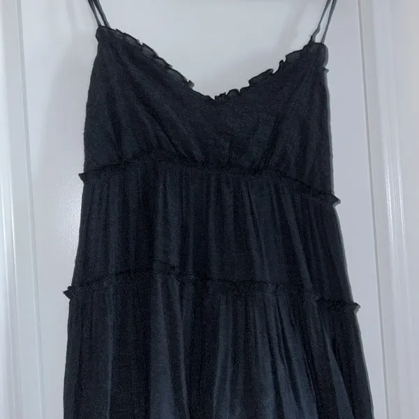 NWT Mustard seed black ruffle mini dress - Image 5