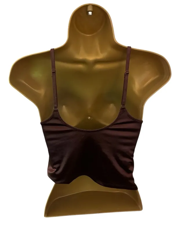 Urban Outfitters Out From Under Satin Cami Adjustable Strap Cropped Brown S - Image 5