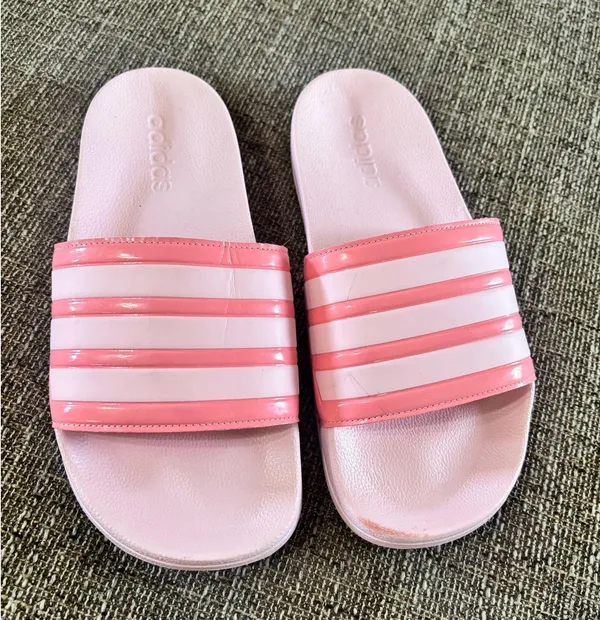 Pink Adidas Slides - Image 2