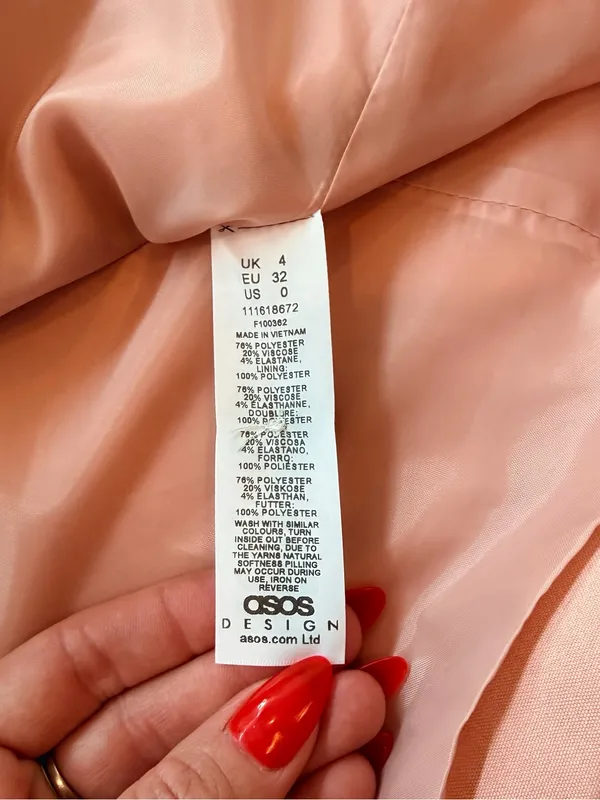 ASOS Blush Pink Tailored Blazer - Image 7