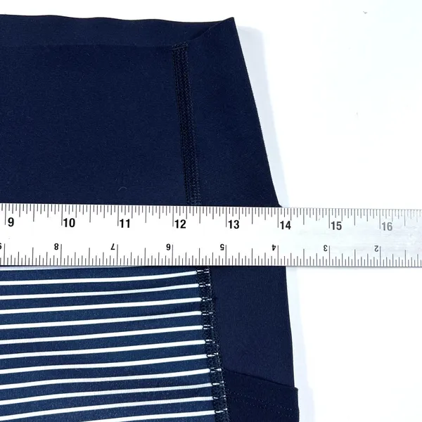 GapFit Small Sculpt Compression Navy Striped High Rise Leggings EUC Training Gym - Image 6