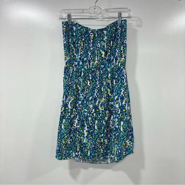 Lilly Pulitzer Windsor strapless dress in the "Sea Blue It's a Stretch" - Image 3