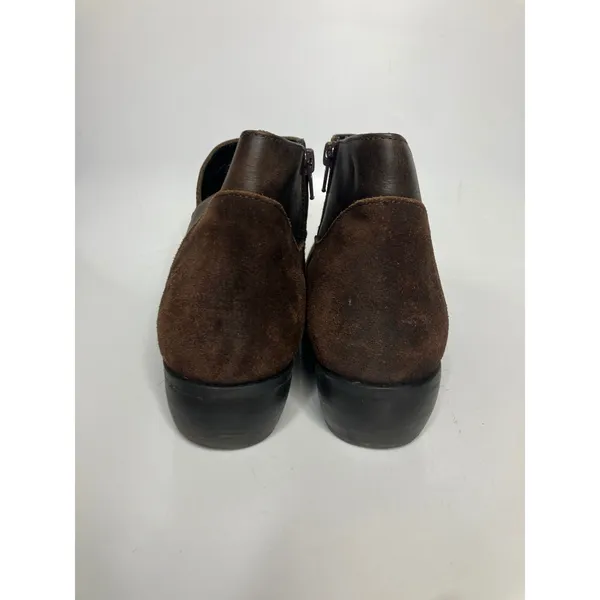 Fly London Ankle Boots Womens 40 Brown Good Suede Leather Block‎ Heel P144313001 - Image 4
