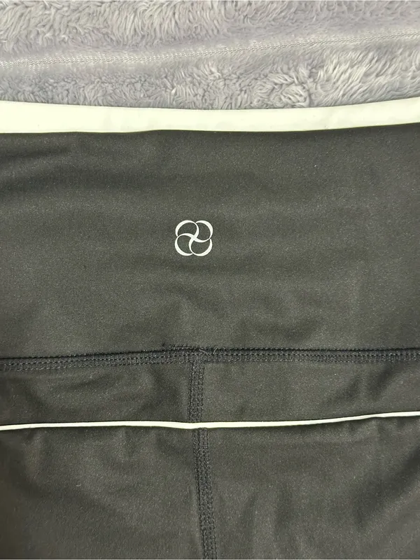 BERLCOK Black High-Waisted Leggings with White Trim — Size S — NWT - Image 2