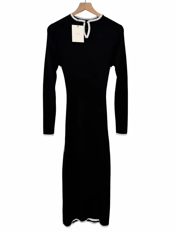 DISSH Binding Black Long Sleeve Knit Maxi Dress Size Large NWT - Image 6