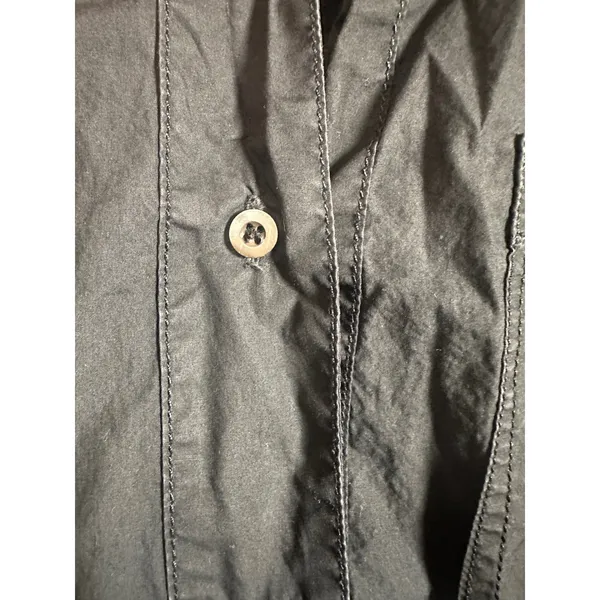 J.Crew Womens Black 100% Cotton Poplin Short Sleeve Camp Collar Shirt Dress‎ S - Image 3
