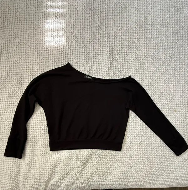 Lulus Black One-Shoulder Sweater Top - Image 2
