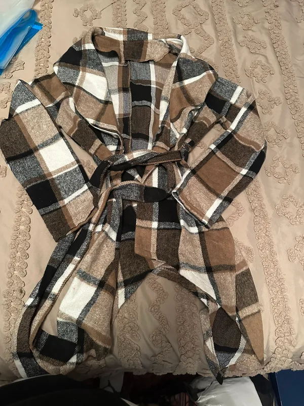 Plad Jacket Brown Size M - Image 4