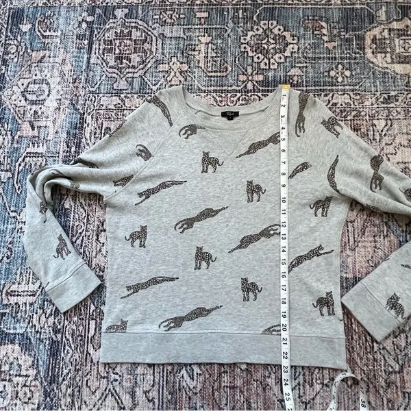 Rails Theo Jaguar Sweatshirt Grey Crew Neck Pullover Size Small - Image 13