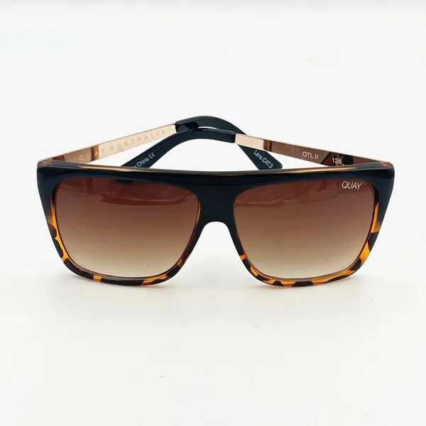 Quay Australia OTL II Sunglasses Womens Oversized Tortoise Fade Rose‎ Gold Glam - Image 2