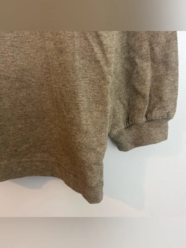 Fear of God University Essentials Tan Crewneck Long Sleeve Cotton Shirt Size 8 - Image 6