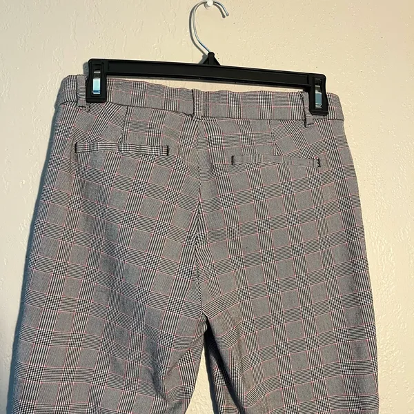 GAP Gray Signature Skinny Ankle Pants Checkered Red and Black SZ 6 High-Rise - Image 7