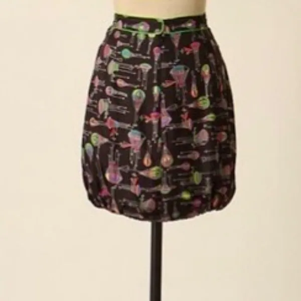 Anthropologie ANNA SUI Montgolfier Silk Skirt Hot Air Balloon Print Size 6 - Image 11