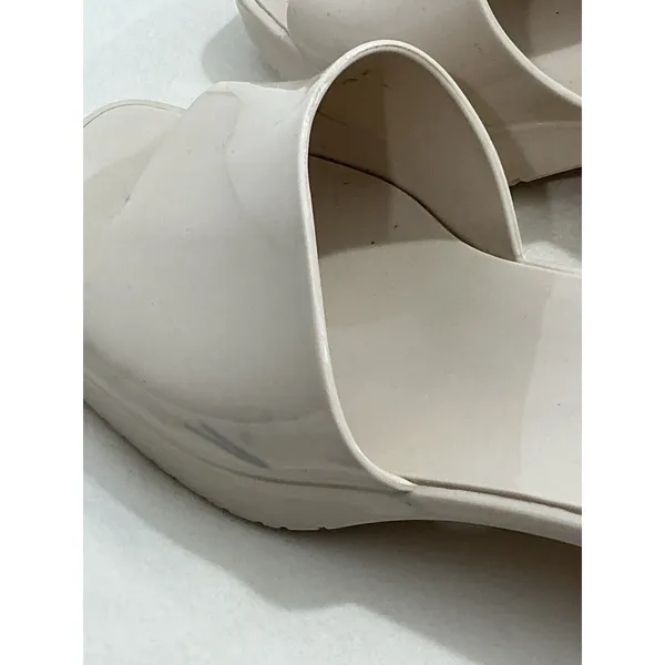 Womans Wild Fable Open Toe Block Heel Nude Color Sandal Slip On Size 11 - Image 6