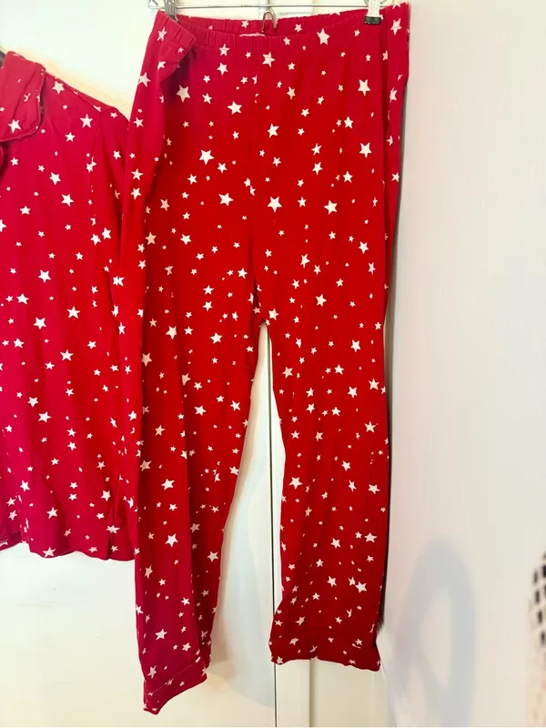 red star Pottery Barn Kids adult/women’s size M pajama set - Image 3