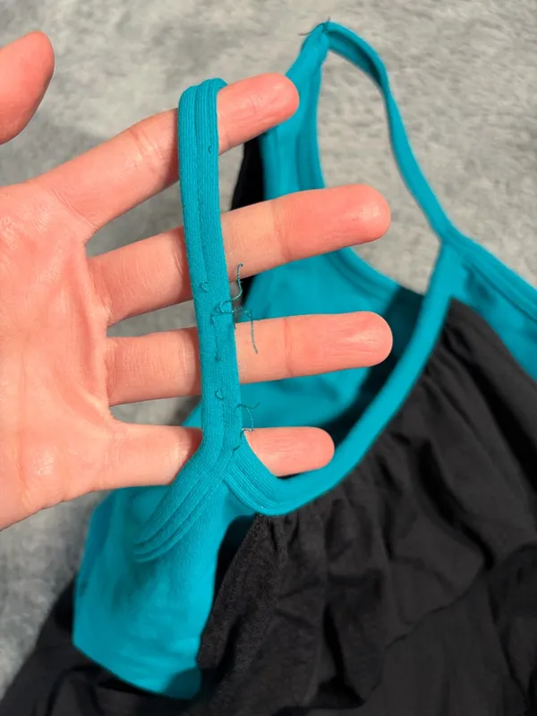 Lululemon Black & blue tank top with built in bra 4 - Image 4