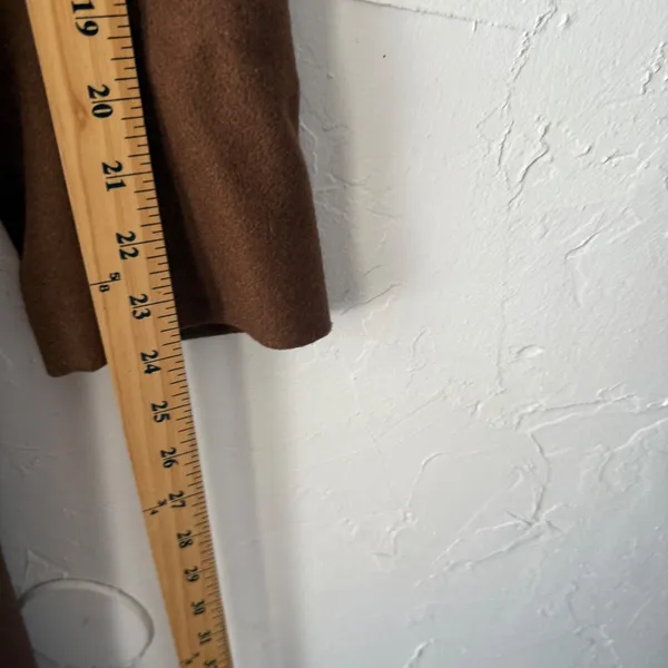 Vintage Max New York Wool Blend Long Coat Brown Large‎ Clean Girl Peppy Academia - Image 8