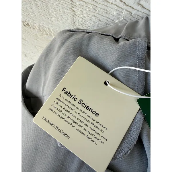 Halara High Waisted Pleated‎ Wide Leg Trousers Grey Athleisure Pants Size Large - Image 7