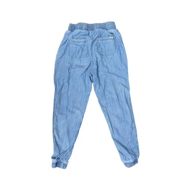 Thin Hollister Blue Linen Joggers - Image 2