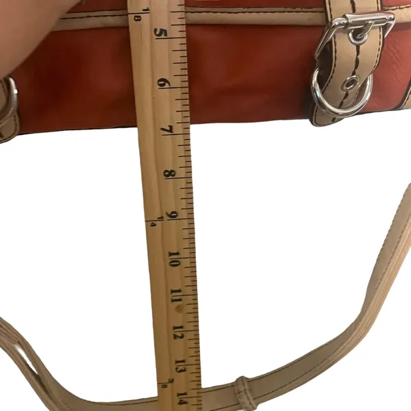 Shiraleah Leather Orange Tan Long Western‎ Shoulder Purse - Image 8