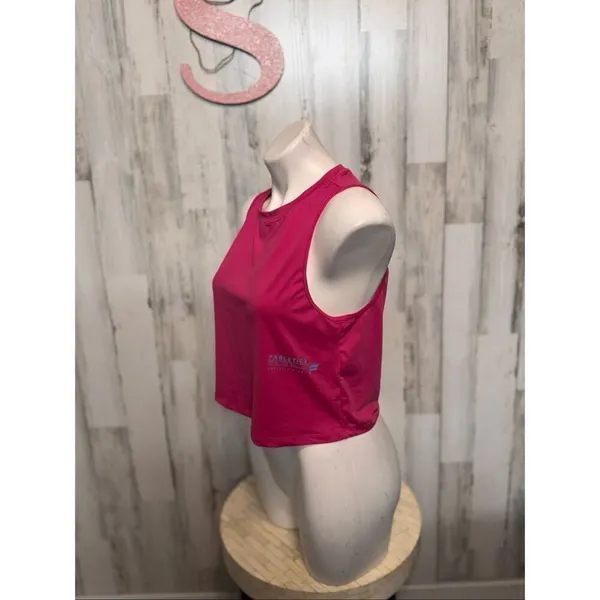 Fabletics Pink Cropped Athletic Tank Top Size Small Sleeveless Activewear - Image 5