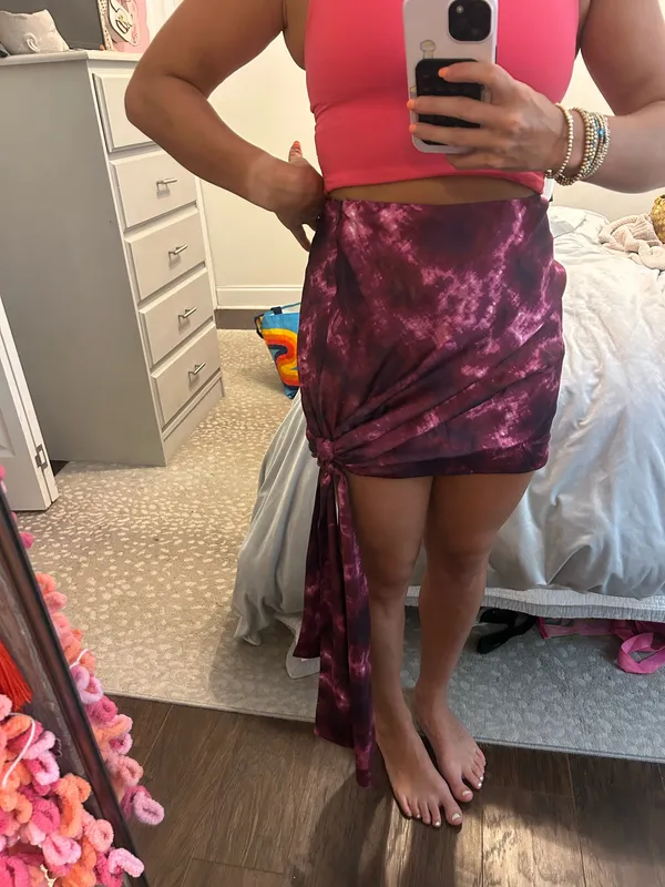 Cinq à Sept silk tie dye skirt  - Image 3