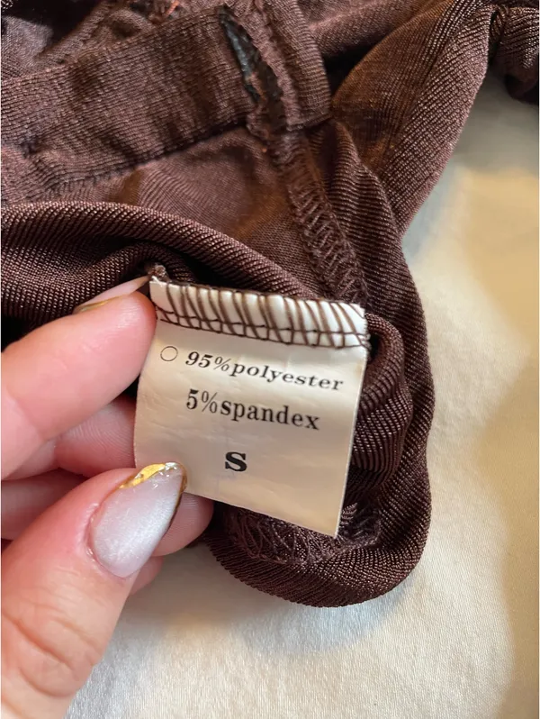 Brown Button Up Going Out Top - Image 2