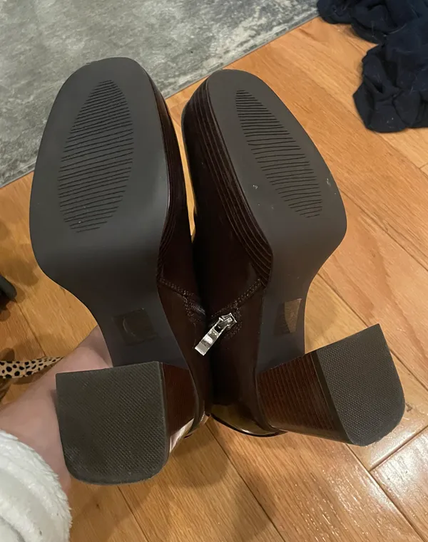 Princess Polly Brown Leather Booties - Image 4