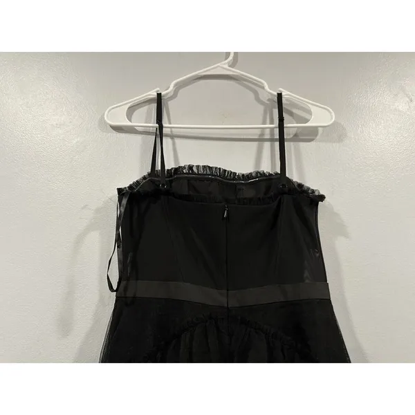 Betsy And Adam Black Tiered Ruffle Gown 4 NWOT - Image 4