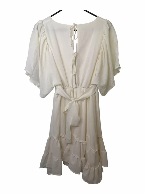 ChicMe white mini dress romantic silhouette short sleeve - Image 2