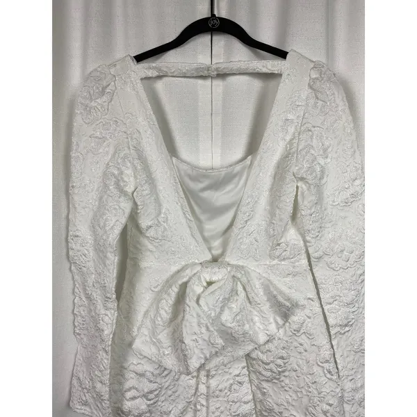 Lulus White Jacquard Elevated Icon Mini Dress Sz.M NWT - Image 13