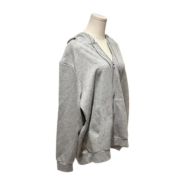 Primark Cares Women's Grey Full-Zip Hoodie Sweatshirt Size 2XL - Image 3