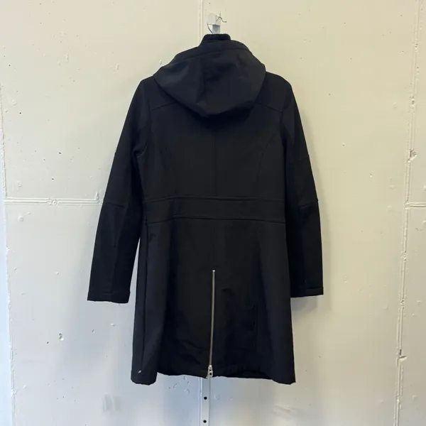 2010s M60 Miss Sixty Black Softshell Faux Fur Lined Hooded Parka Jacket Medium - Image 2