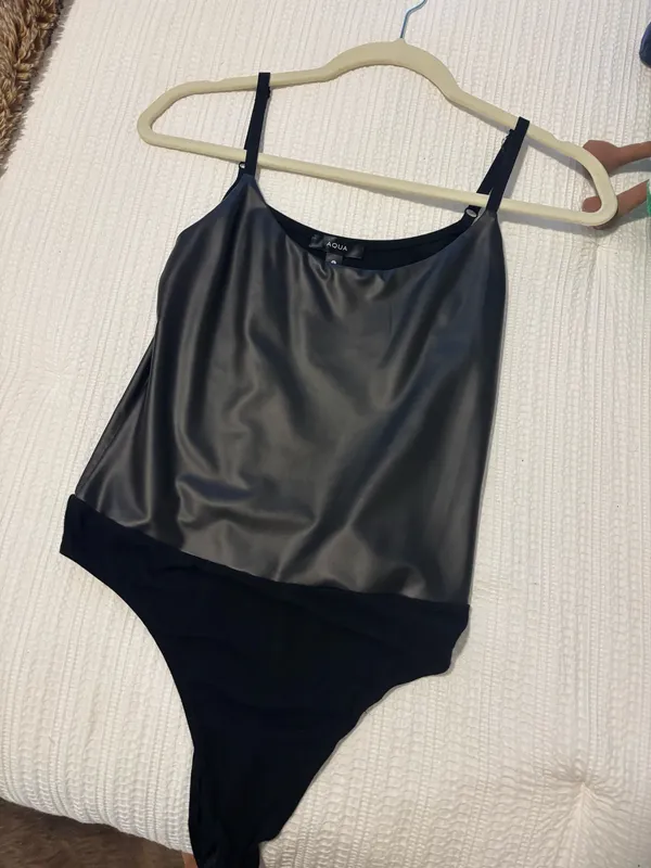 Leather AQUA Bodysuit - Image 2