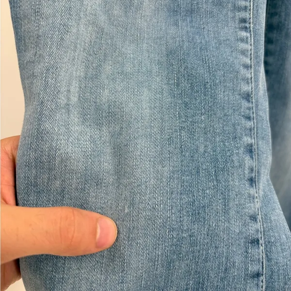 Frame Denim Stretch Cotton Le One Crop Mini Boot Casper Blue Jeans Size 26 - Image 8
