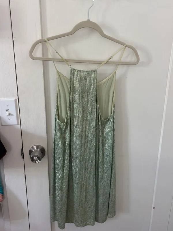 Sparkle Turquoise Party Dress - Image 7