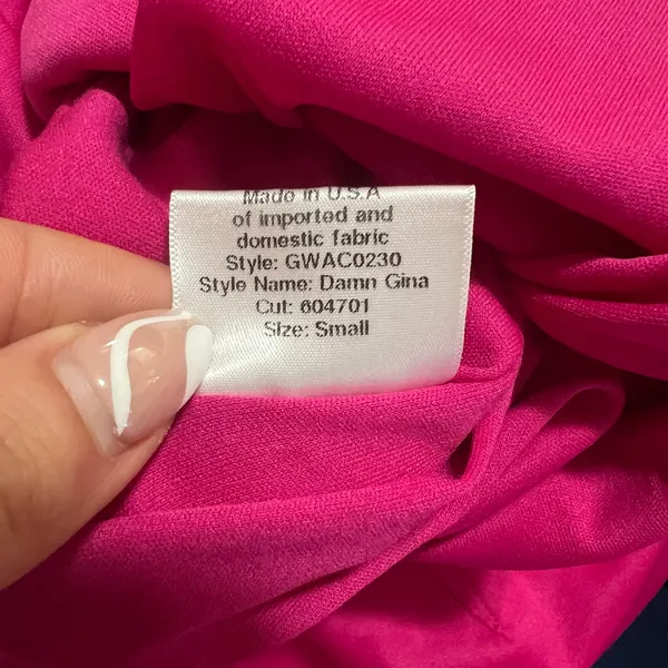 Katie May Damn Gina Low Back Gown dress in electric pink WOMENS SMALL - Image 9